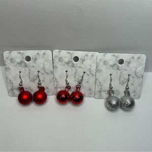 Hand-crafted Christmas Ball Earrings